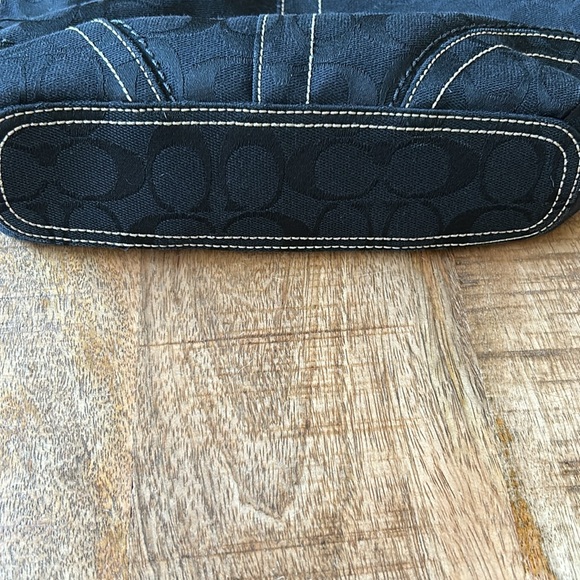 Coach Black Fabric Leather Shoulder Bag - Picture 2 of 5